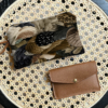 Maison Baluchon - Mini pochette zippée - Porte-monnaie en tissu à motif animal et Porte-cartes