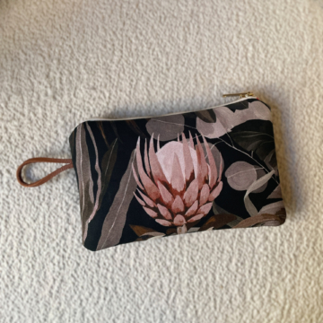 Mini pouch with Tropical N°15 pattern made in France
