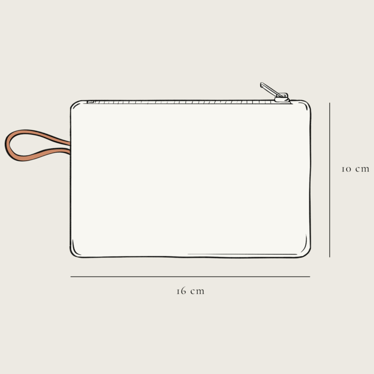 Technical drawing - Mini pouch, measurements