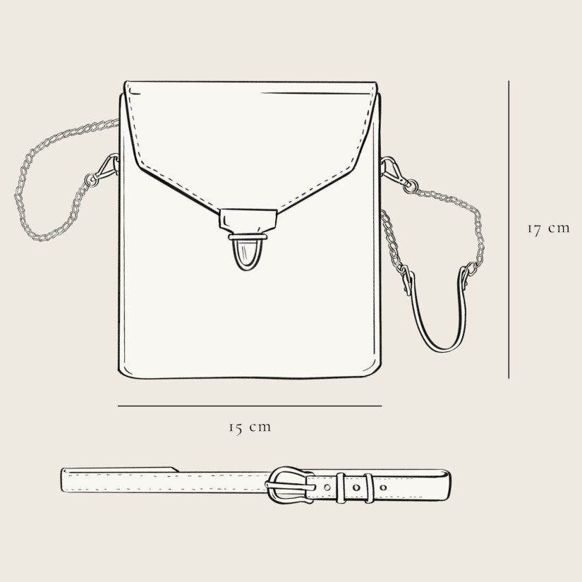 Technical drawing - Mini purse bag