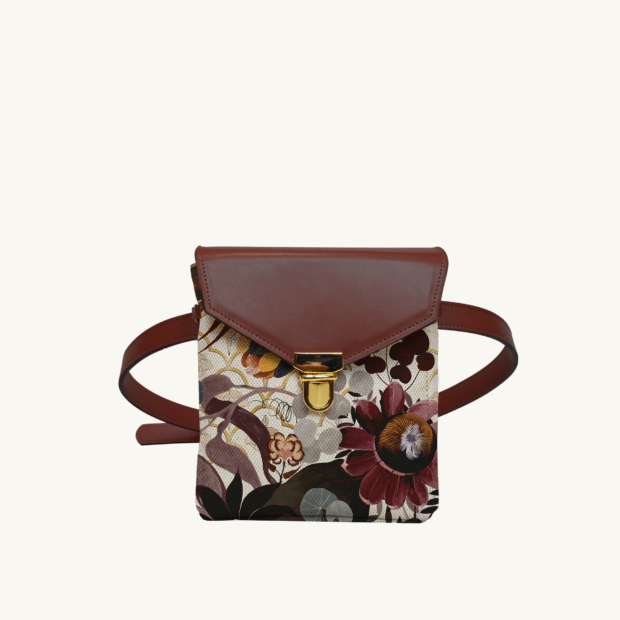 Mini purse Inde N°03 - Auburn leather custom-made by Maison Baluchon