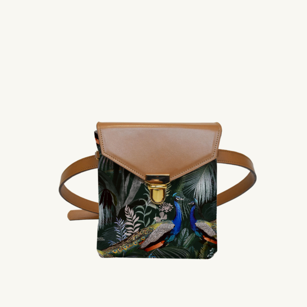 Mini purse Jungle N°17 - Camel leather custom-made by Maison Baluchon