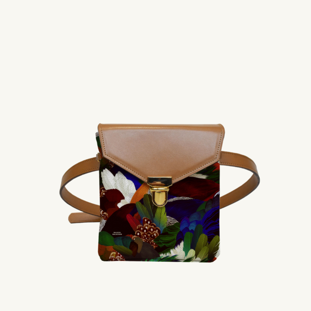 Mini purse Sauvage N°18 - Camel leather custom-made by Maison Baluchon