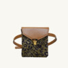 Maison Baluchon - Sac sacoche mini Sauvage N°21 kaki cuir camel