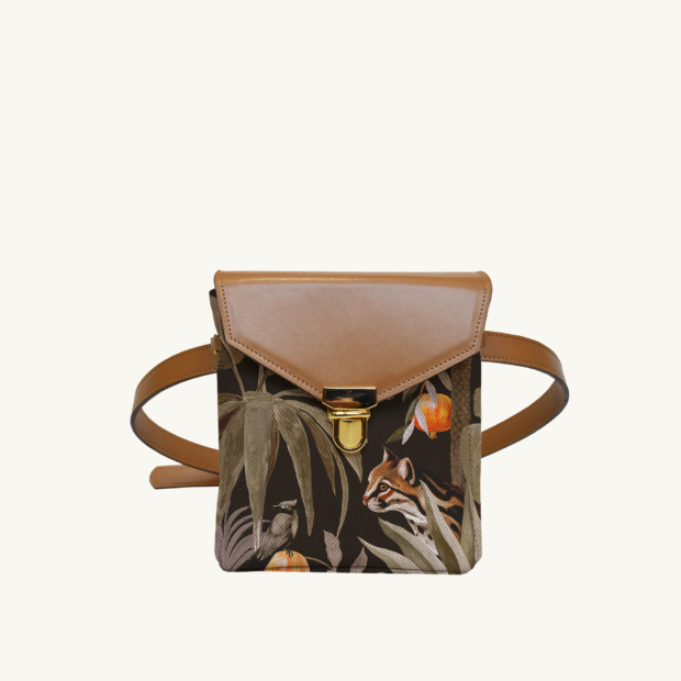 Mini purse Tropical N°17 Bronze - Camel leather custom-made by Maison Baluchon