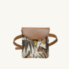 Maison Baluchon - Sac sacoche mini Tropical N°17 écru cuir camel