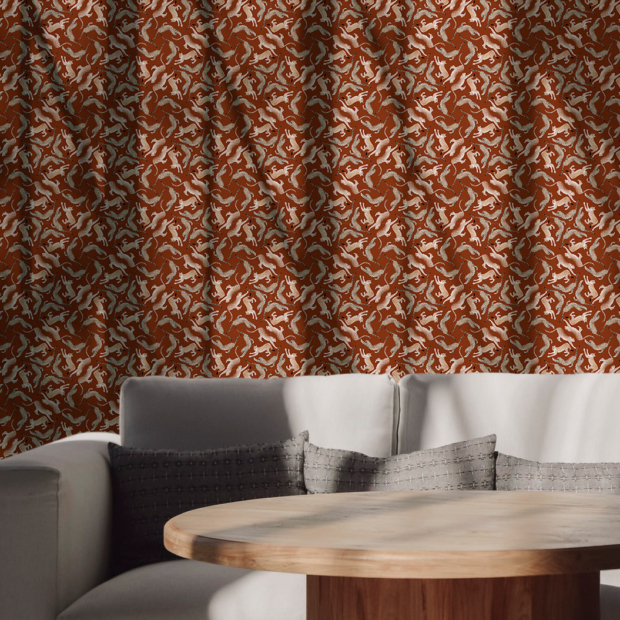 Wallpaper Félin N°02, animal motif - Living room, sofa