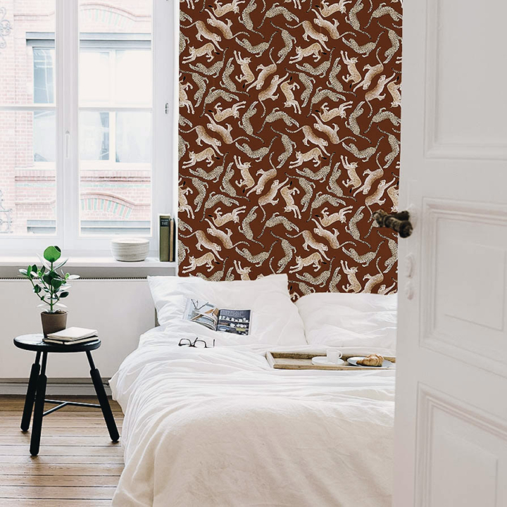 Papier peint Félin N°02, motif animal - Chambre