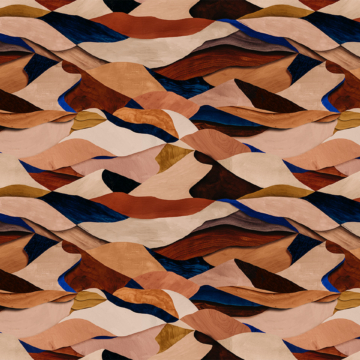 Non-woven wallpaper Graphique N°13 pattern with terracotta background