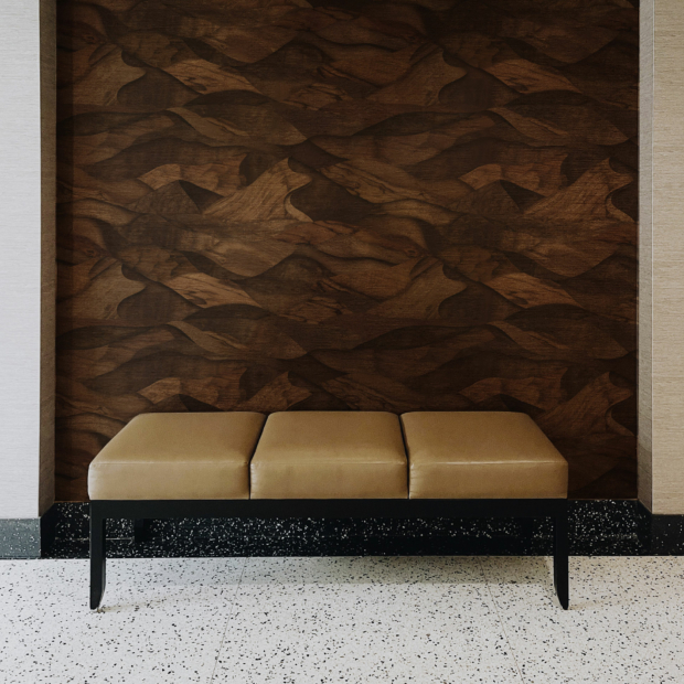 Wood-inspired wallpaper - brown