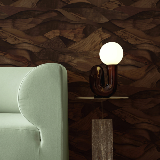 Design wallpaper with wood pattern