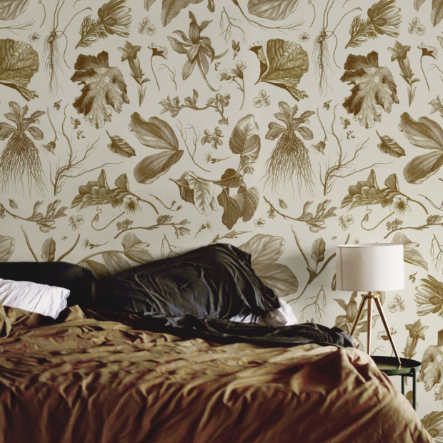Wallpaper - Collection collaboration - Herbier du roi - inspired by botanical engravings