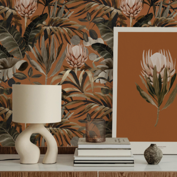 Home design collection Tropical with terracotta background
