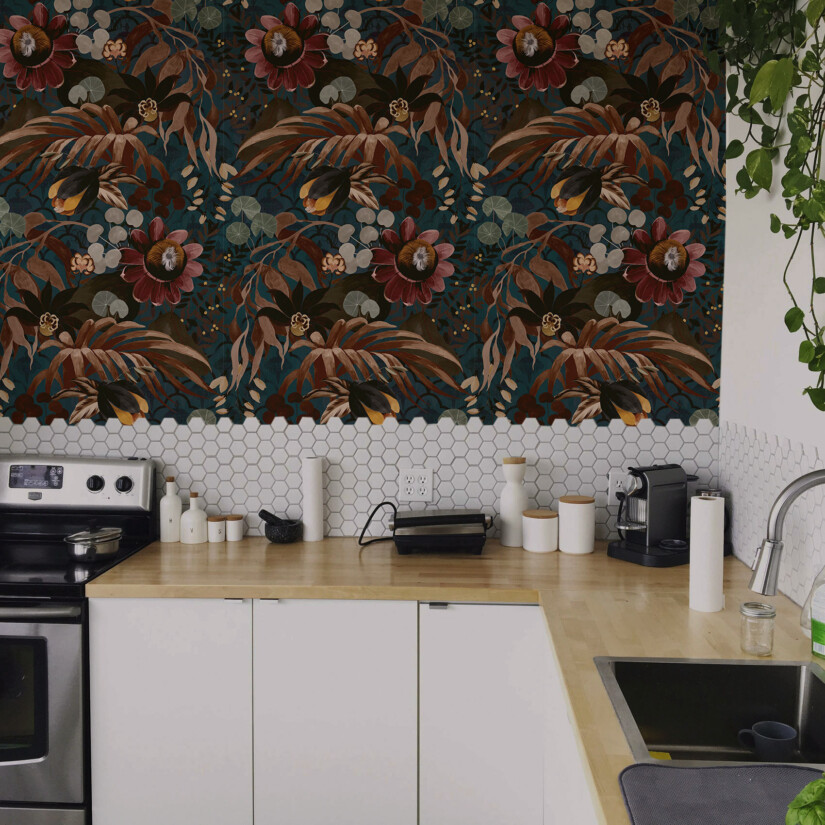 Maison Baluchon - Non-woven wallpaper - Inde N°04 - Kitchen, Interior Design