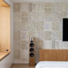 Graphic wallpaper for living room, mineral pattern with abstract shapes - Maison Baluchon