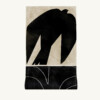 High-quality black and ecru graphic wallpaper for a modern design interior - Maison Baluchon