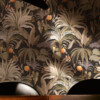 Papier peint motif végétal et animal Tropical N°17 Bronze - Maison Baluchon