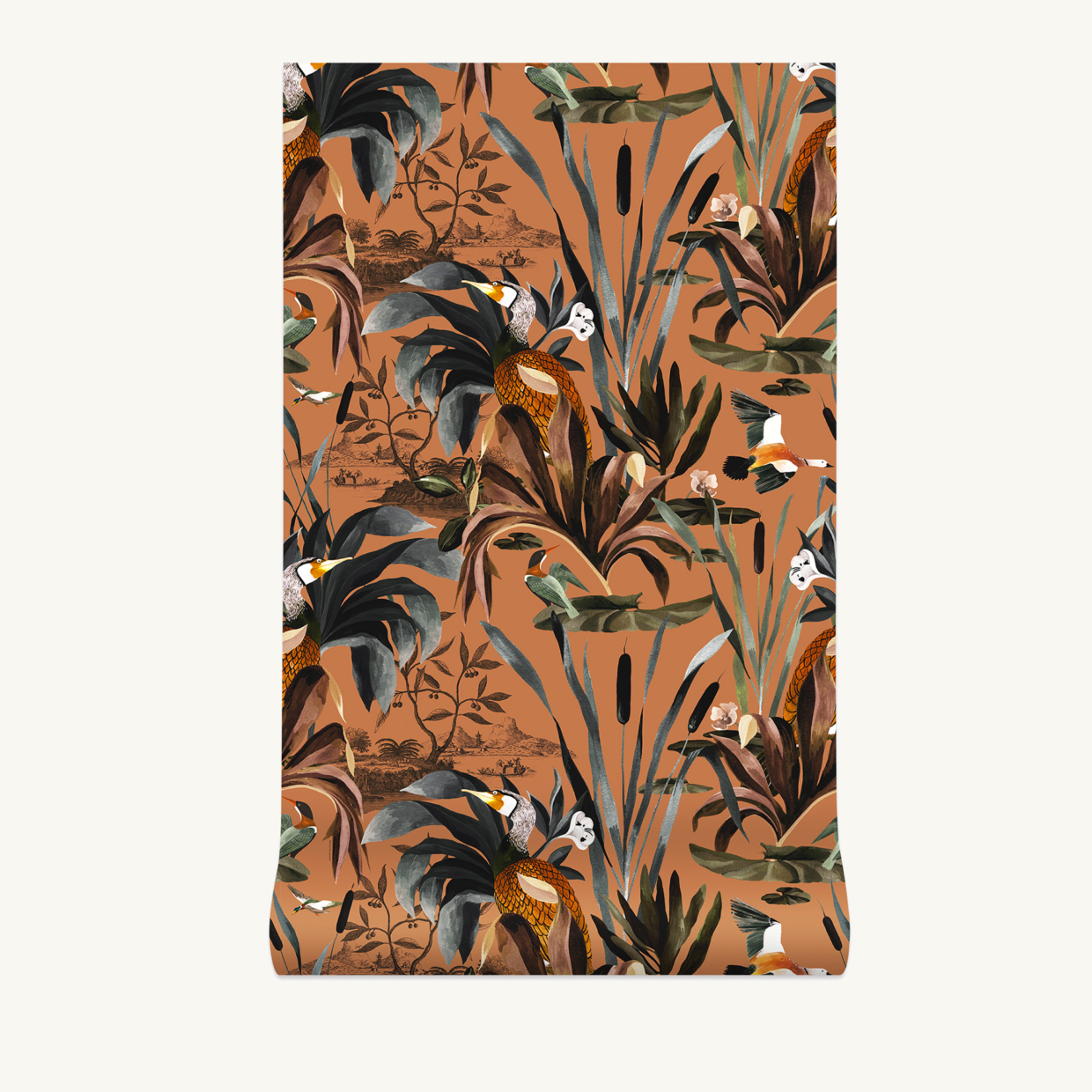 Papier peint intissé Sauvage N°26 - Terracotta