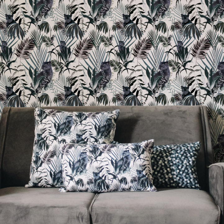 non-woven wallpaper - Pattern inspired by the animal and plant world