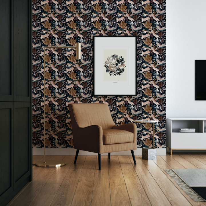 Non-woven wallpaper - Jugle N°22 pattern - Interior Design