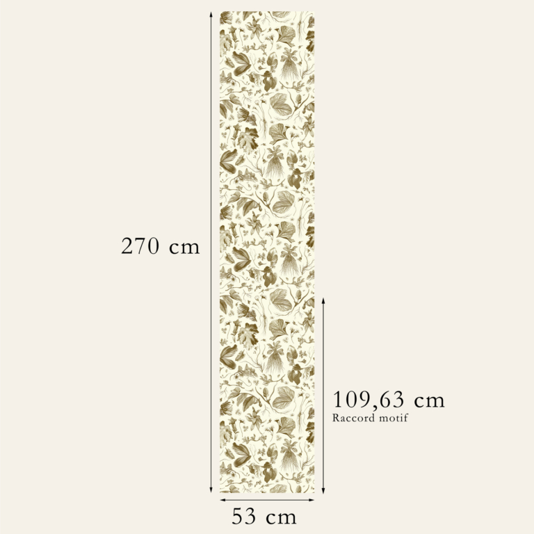 Wallpaper pattern connection - Motif Herbier du Roi - Bronze