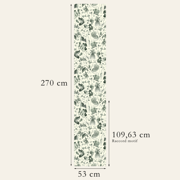 Wallpaper pattern connection - Motif Herbier du Roi - Vert