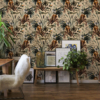 Non-woven wallpaper - Sauvage N°26 Ecru - Vegetable atmosphere, ecru colour scheme