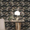 Non-woven patterned wallpaper