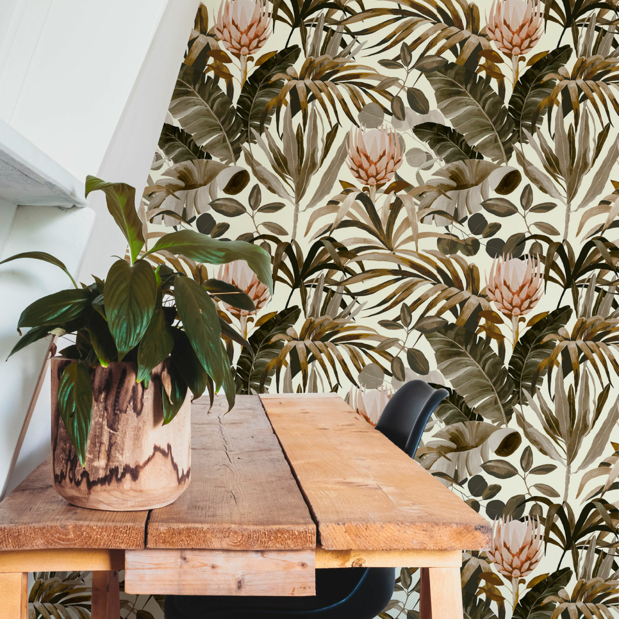 Créez un coin cocooning avec notre motif Tropical N°14