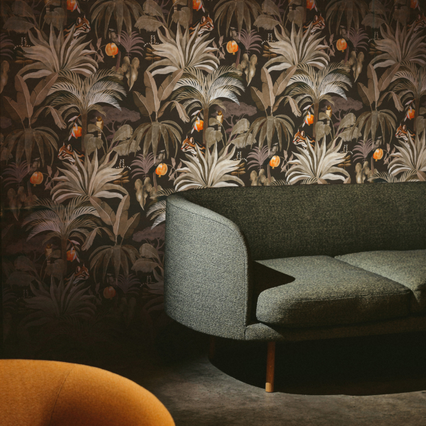 Maison Baluchon - Ambiance vintage pour votre home design avec notre papier peint Tropical N°17 Bronze