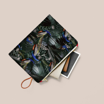 Small pouch with Jungle N°17 motif - Inspired by the animal & vegetable world