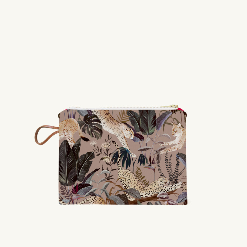 Small pouch Jungle N°21 custom-made by Maison Baluchon
