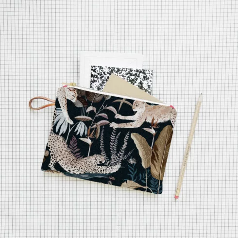 Small pouch Jungle N°22 - Exceptional accessory to slip into your handbag