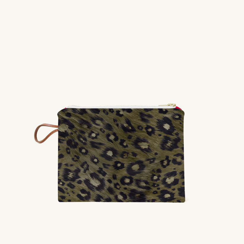 Small pouch Sauvage N°21 - Khaki custom-made by Maison Baluchon