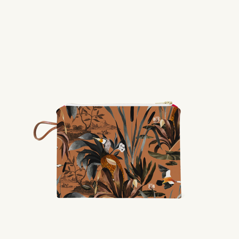 Small pouch Sauvage N°26 - Terracotta custom-made by Maison Baluchon