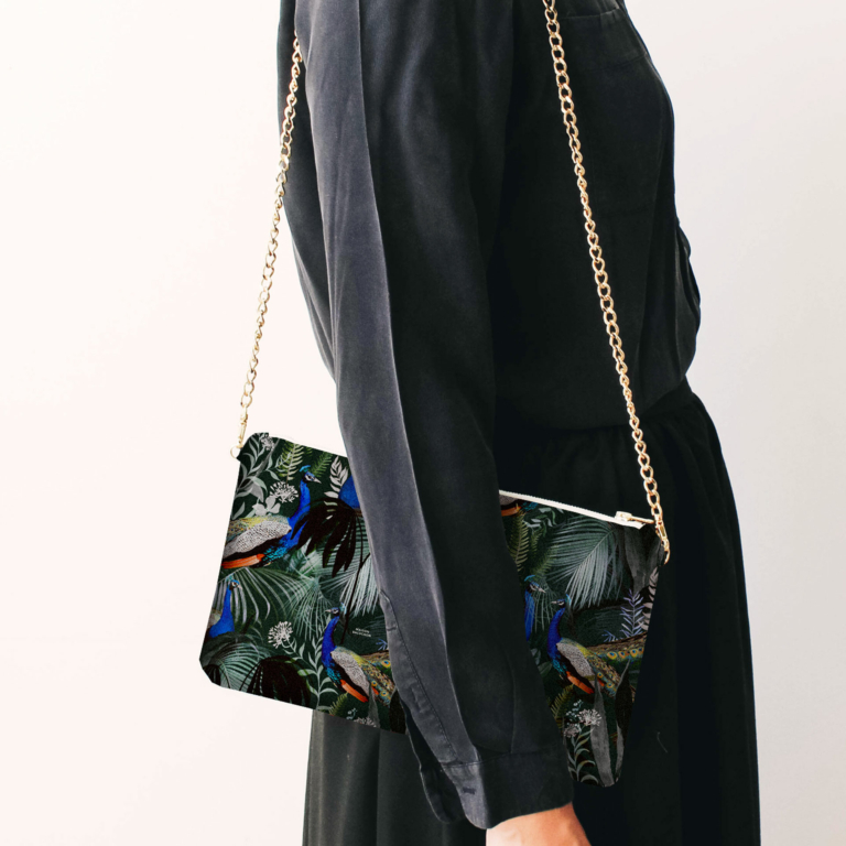 Evening clutch bag - Jungle N°17 - Accessory made in France