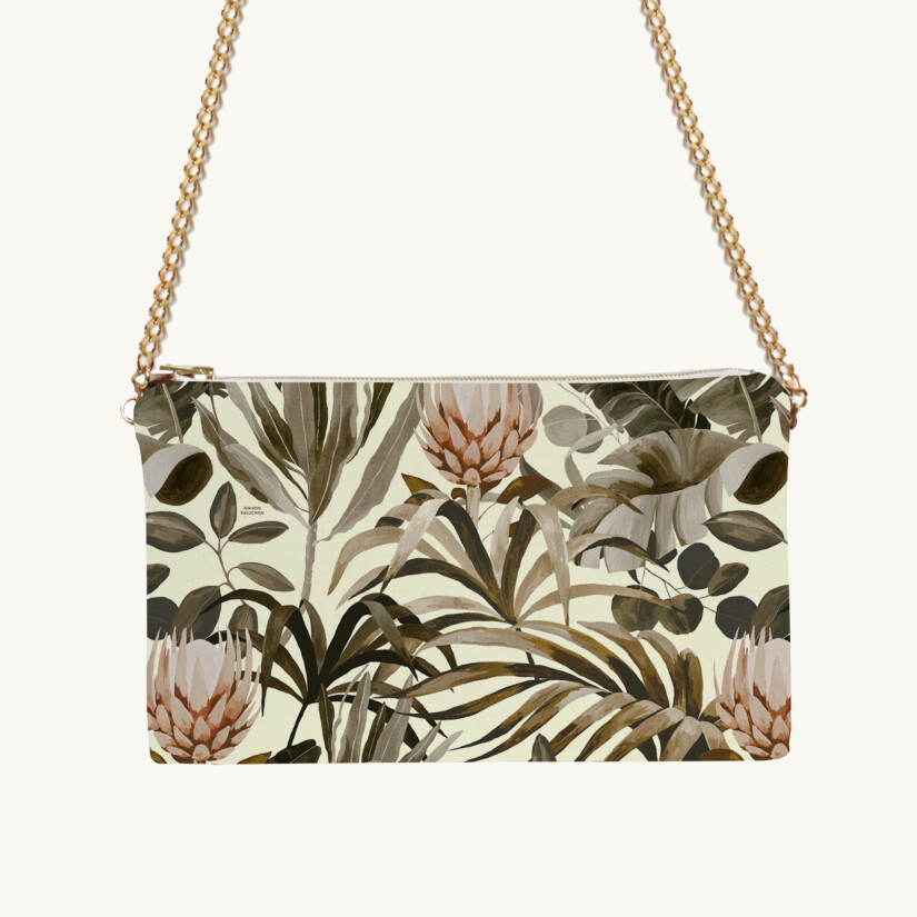 Evening pouch Tropical N°14 custom-made by Maison Baluchon