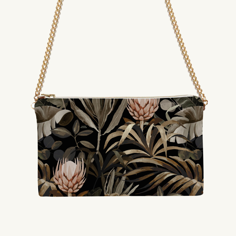 Evening pouch Tropical N°15 custom-made by Maison Baluchon