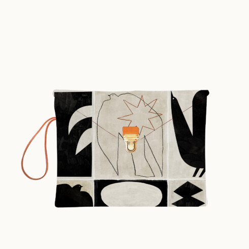 iPad case 10 and 11 inch Moderniste N°01 Black pattern - Maison Baluchon