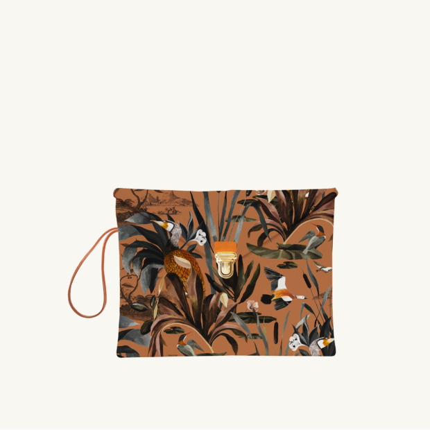 iPad sleeve mini Sauvage N°26 - Terracotta custom-made by Maison Baluchon