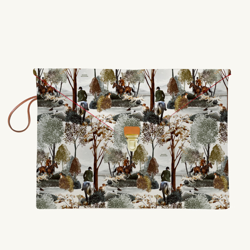 Pochette MacBook Air & Pro 13&Prime; Forêt N°24 sur-mesure par Maison Baluchon