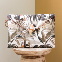 Pochette MacBook 15 & 16" imprimé Tropical N°17 Écru - Maison Baluchon