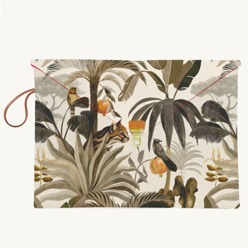 Maison Baluchon - Pochette MacBook 15 et 16'' - Tropical N°17 Écru