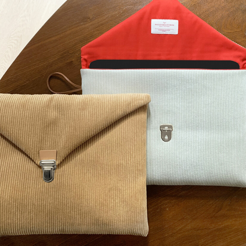 Maison Baluchon - Housse de protection en velours côtelé pour MacBook
