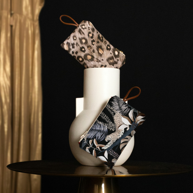 Maison Baluchon - Mini pochettes imprimé léopard animal confection locale