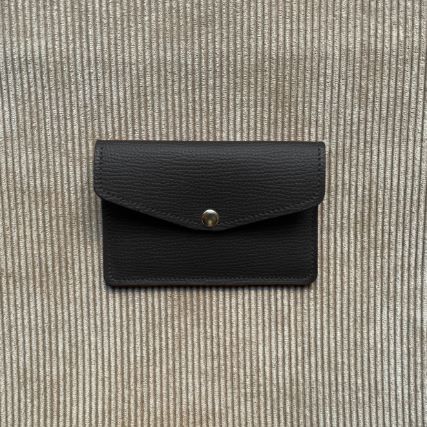 High-end black grained card holder