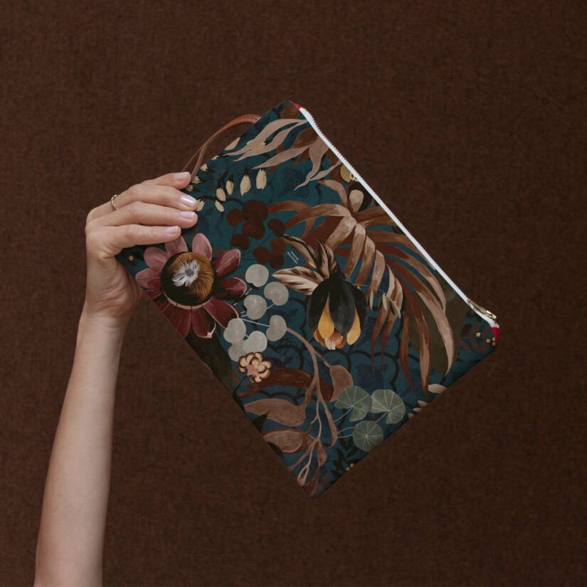 Pochette zippée de confection française : Cadeau chic pour noël - Maison Baluchon
