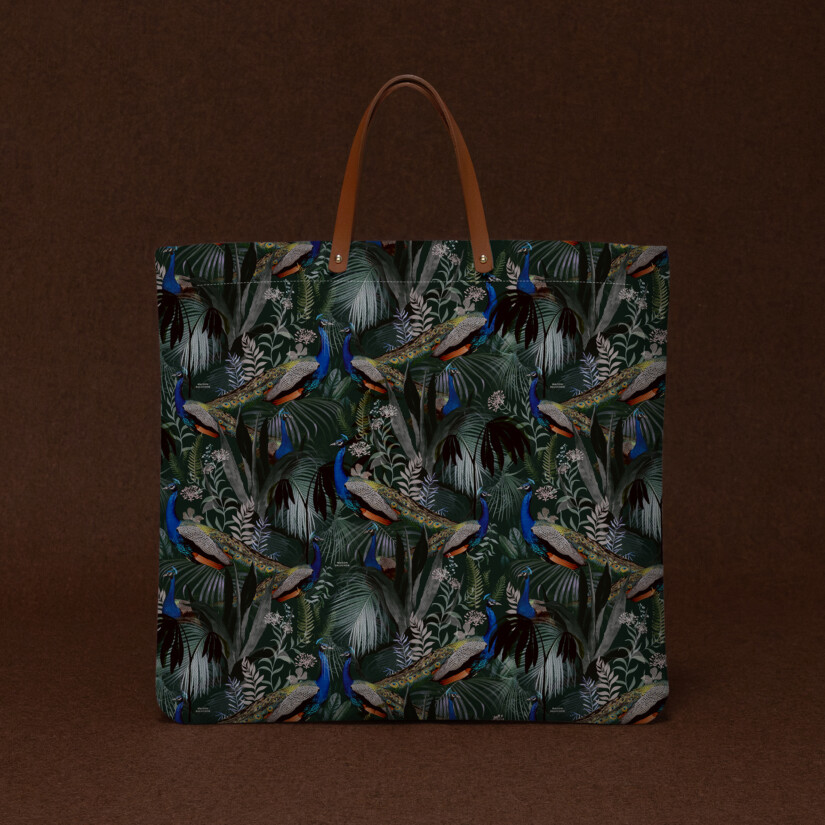 Christmas gift idea - Jungle N°17 animal pattern shopping bag - Maison Baluchon