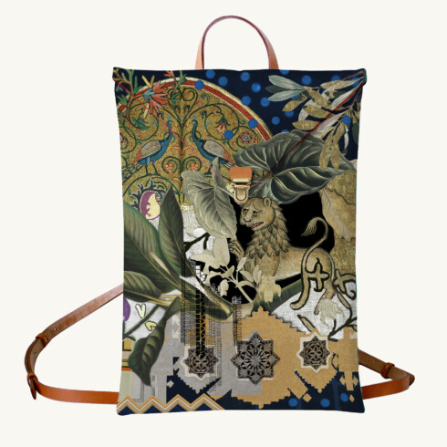 Backpack pattern Retour en Phénicie in collaboration with Christian Lacroix - Maison Baluchon
