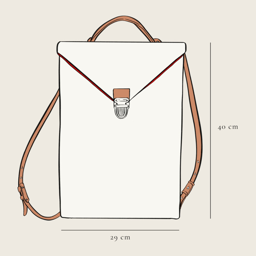 Maison Baluchon - Technical drawing - 15" backpack